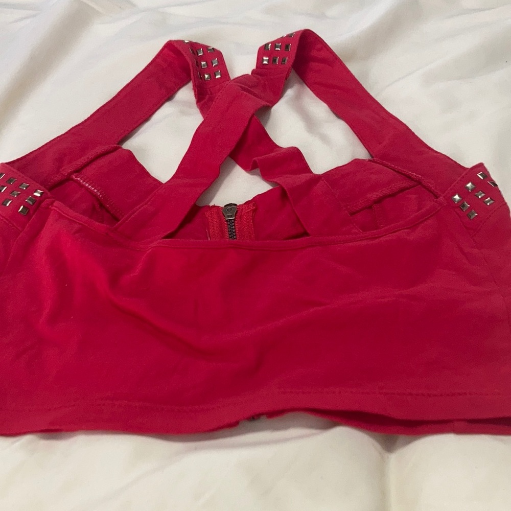 Red crop top - Picture 3 of 4